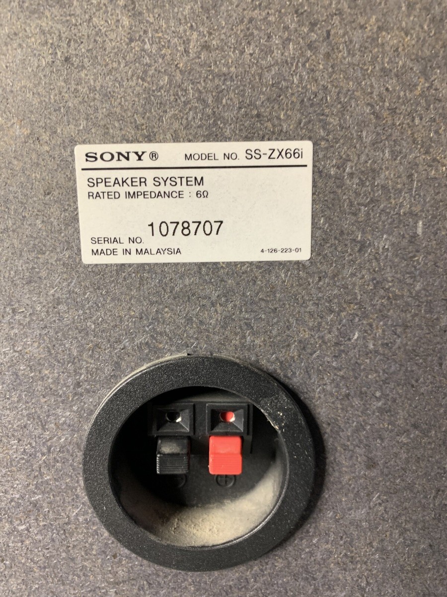 Sony SS-ZX66i LBT-ZX66i HCD-ZX66i Speaker System Pair Only - No