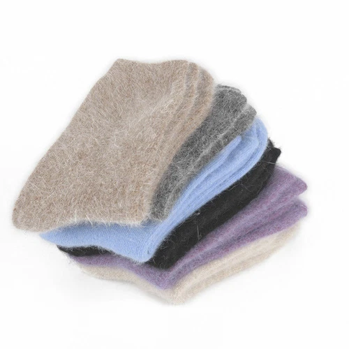 5 Pairs Luxury 100% Angora Pure Wool Cashmere Women Outside Socks Warm Warm - Picture 8 of 23