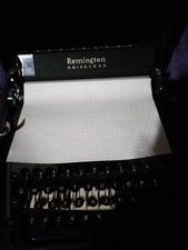 v rare pre-war non-electric portable manual typewriter [ribbon works, non-glass] thumbnail