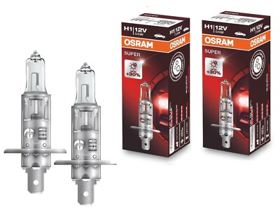2x OSRAM H1 12V 55W SUPER NIGHT HALOGENLAMPE NEBELSCHEINWERFER GLÜHLAMPE
