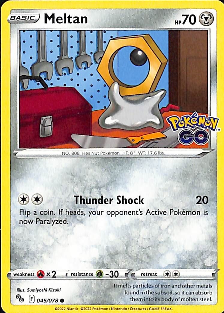 Meltan 45/78 - Pokémon GO - Common - Pokemon Card TCG - NM