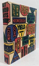 Vintage 1960s 70s Hippie Fabric Book Binder Sock It To Me MCM  Mod Retro Cool!