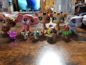 LPS LOT OF 10 LITTLEST PET SHOP JUNGLE ANIMALS FREE SHIPPING W/STROLLER
