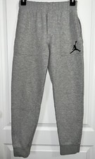 Jordan Sweatpants Kids Boy s Size LARGE w/ Pockets Fleece Gray