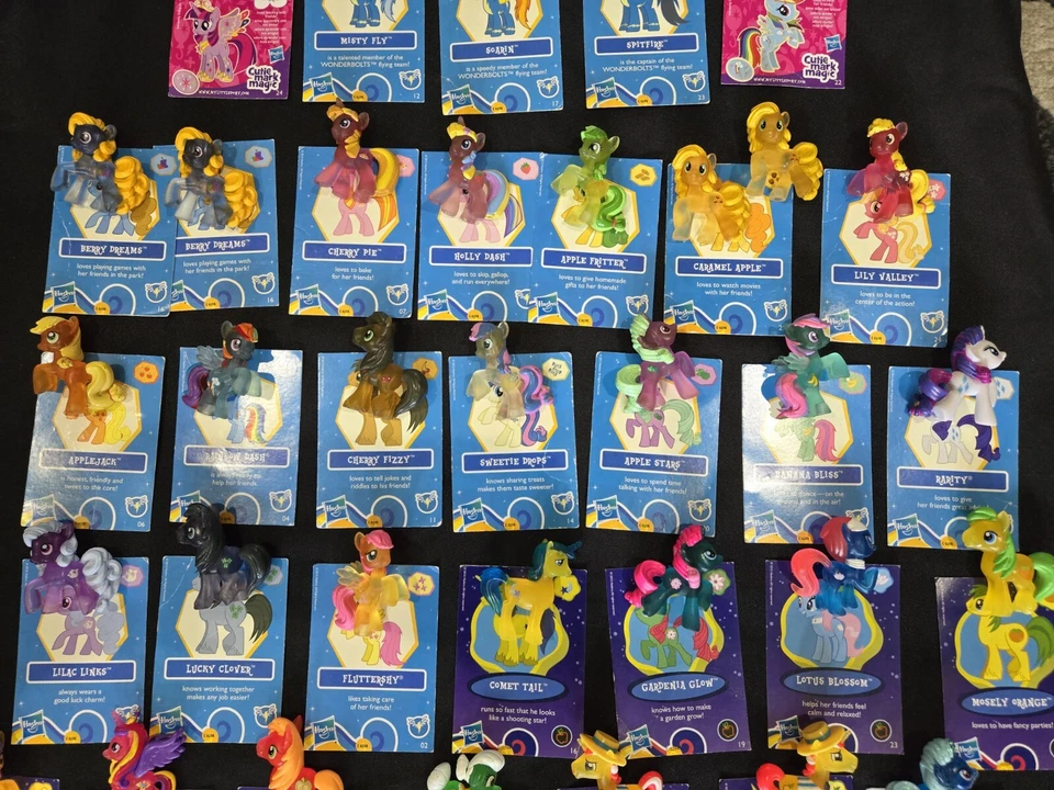 Lote de 57 mini figuras bolsa ciega My Little Pony G4 con tarjetas y duplicados 2010-12 Foto 3 de 4