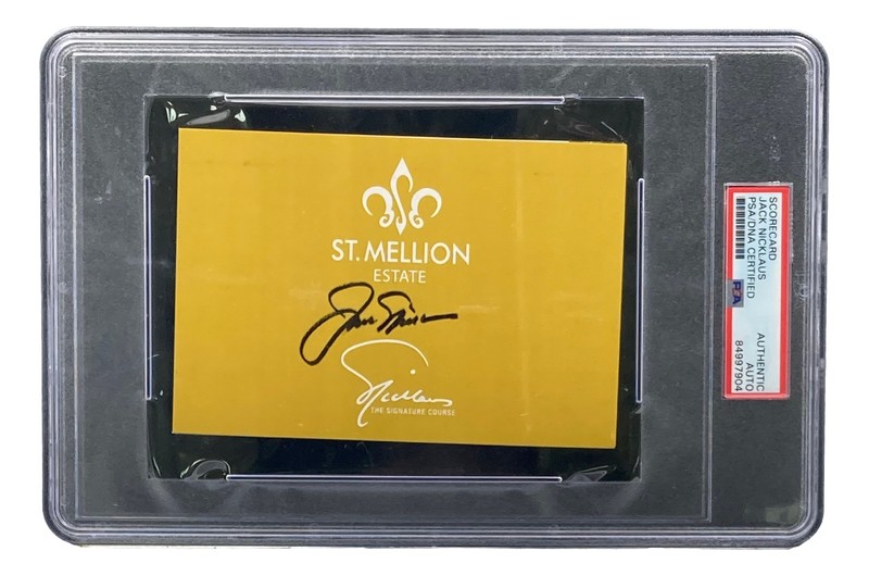 Jack Nicklaus Signed St. Mellion Estate Scorecard PSA/DNA