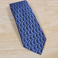 Ted Baker London 100 Silk Tie Blue Purple Circle Geometric Print Men's Necktie