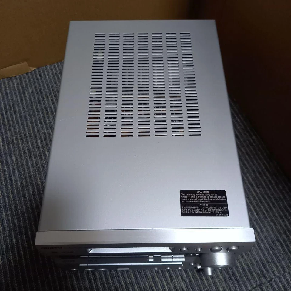 ONKYO FR-N9NX CD MD Recorder Amplifier Deck RW MD MDLP 52W Silver Working Japan - Image 4 of 4