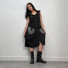 pinstripe structured cargo dress UK 10