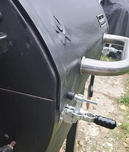 LavaLock BBQ Lid Black Vertical Handle Smoker Door Clamp 200lb