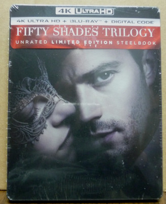 Fifty Shades of Grey Trilogy (4K UHD + Blu-ray Digital Steelbook Set) BRAND NEW