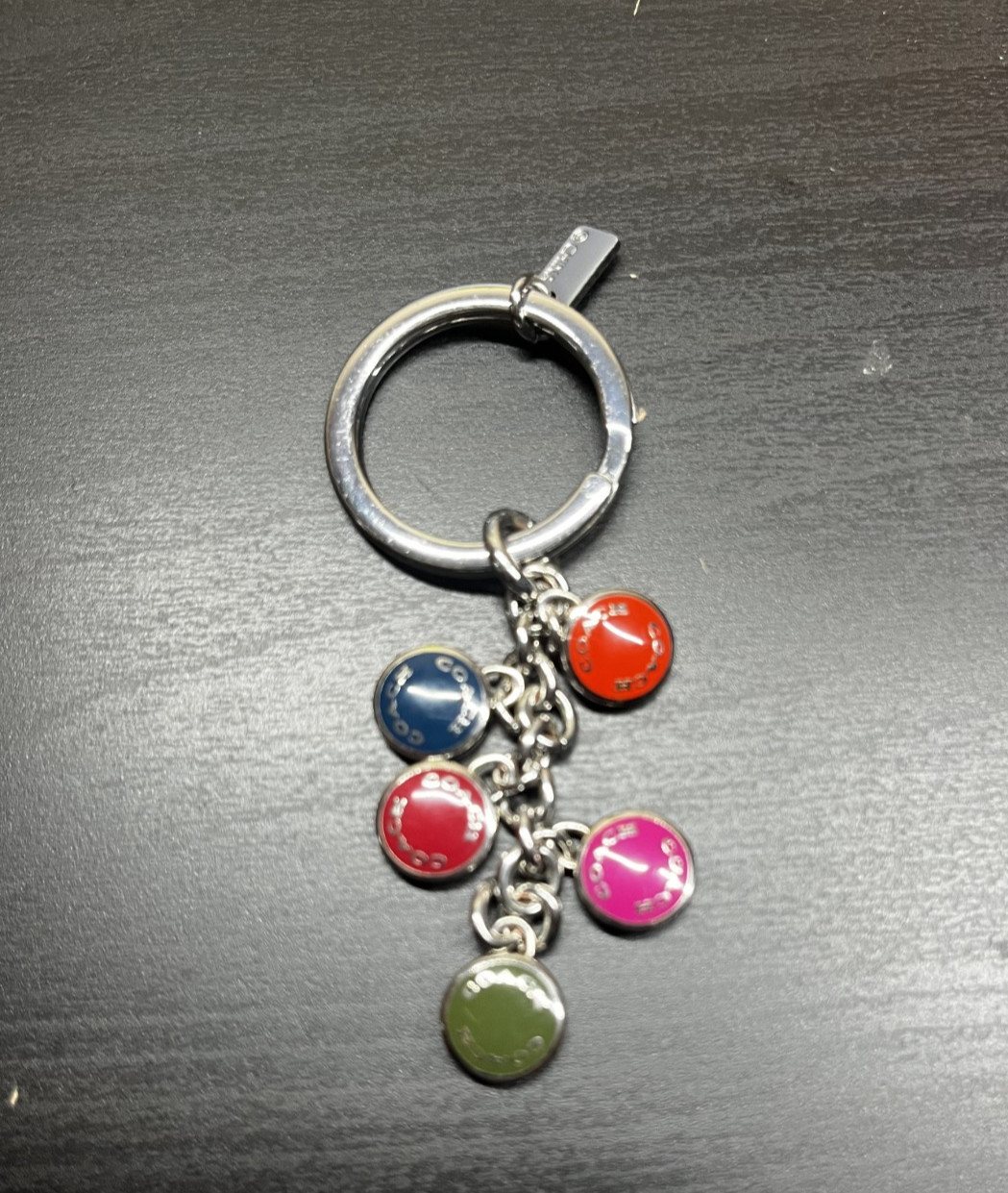 Coach Multi Button Split Ring SIlver Keychain - image 1