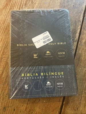 NIV BIBLE BIBLIA BILINGUAL ENGLISH/PORTUGUESE NIV Nova BLK Leather SEALED