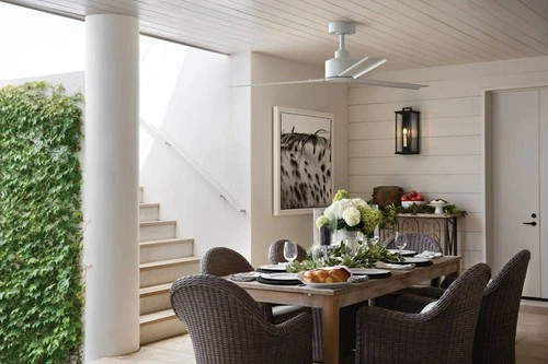 56" Hinkley Indy Brushed Nickel Wet Rated Fan with Wall Control - Picture 6 of 10