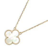 Van Cleef & Arpels Vintage Alhambra Mother of Pearl Necklace 18YG Used Women
