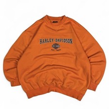 Vintage Harley Davidson Motorcycles Sweatshirt Crewneck Extra Large Orange