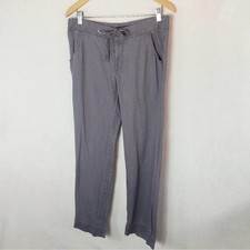 Tommy Hilfiger linen loose fitting wide leg pants w drawtring and pockets sz 8