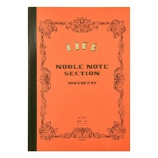 Life Noble Note Section Notebook Bound On Side : 8 in. x 12 in. Orange Cover, G