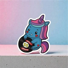 Carlos Sainz Unicorn Vinyl Sticker –  Racing Unicorn Decal | F1 Fan Art 