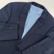 Tommy Hilfiger Blazer Mens 42R Navy Blue Two Button Tailored Sport Coat Preppy