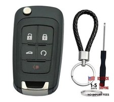 Key Fob Shell Case Replacement Fits for Chevy Cruze Camaro Impala 5 Buttons