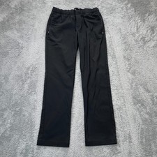 Eddie Bauer Sweatpants Womens Medium Black Fleece Lined Stretch Straight Leg