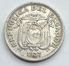 1937 Ecuador 5 Centavos Coin - Ecuadorian 5 Cent Coins - Free Shipping