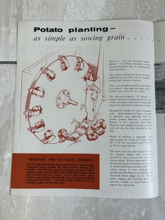 Vintage Massey Ferguson 718 Potato Planter Sales Leaflet Brochure Booklet 1960s