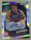 2024-25 Panini Prizm Black Jalen Duren Auto Autograph Silver Prizm #190 Pistons