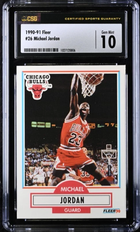 Michael Jordan Basketball Grade 10 1990-91 Season Sports Trading
