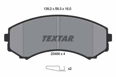 Plaquettes de frein 2348801 TEXTAR pour MITSUBISHI PAJERO IV PAJERO IV Van - Photo 1/4