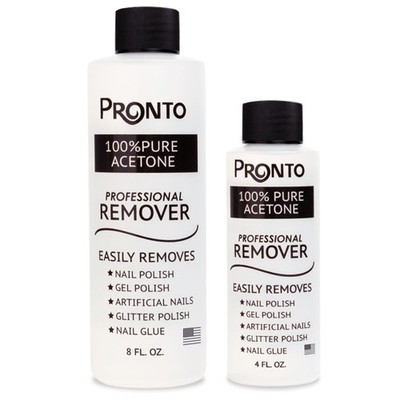 Pronto 100% Acetone Gel Nail Polish Remover - 12 Fl Oz (Pack of 2),