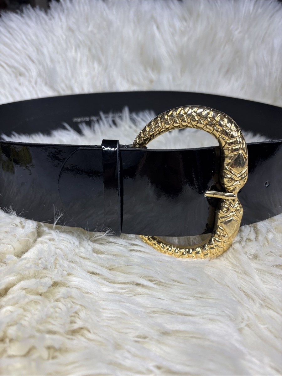 Martina Mori Black Suede Belt martina mori | Accessories | Italian Suede Belt With Gold  main image 3