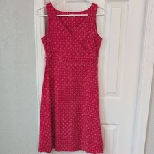 Eddie Bauer Red Patterned Midi Dress
