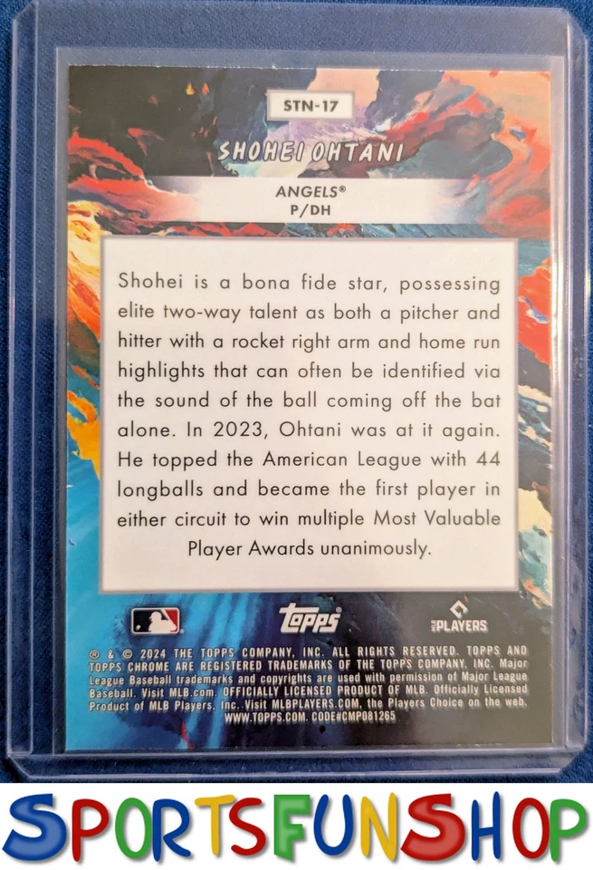 2024 Topps Chrome Cosmic #STN-17 Shohei Ohtani Stars in the Night - Image 2 of 2