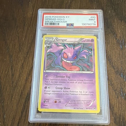Pokémon Gengar 2015 Breakthrough 60/162 Holo Rare PSA 9 English Card