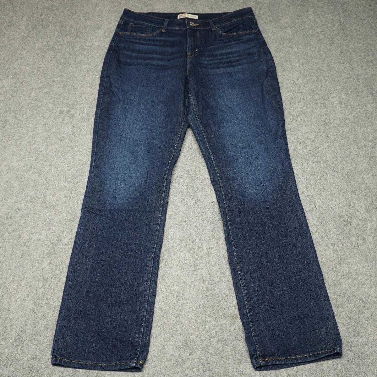 Signature by Levi Strauss Women's Mid-Rise Straight Leg Jeans Blue