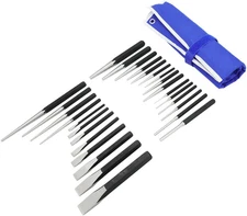 27-Piece Punch and Chisel Set with Center, Pin, Long Taper, Starter Punches, Chi