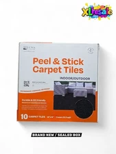TrafficMaster Canyon Coal 18"x18" Peel & Stick Carpet Tiles Black 22.5 sq ft