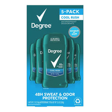 Degree Men Cool Rush 48 Hour Antiperspirant Deodorant 5 Pack FREE SHIPPING