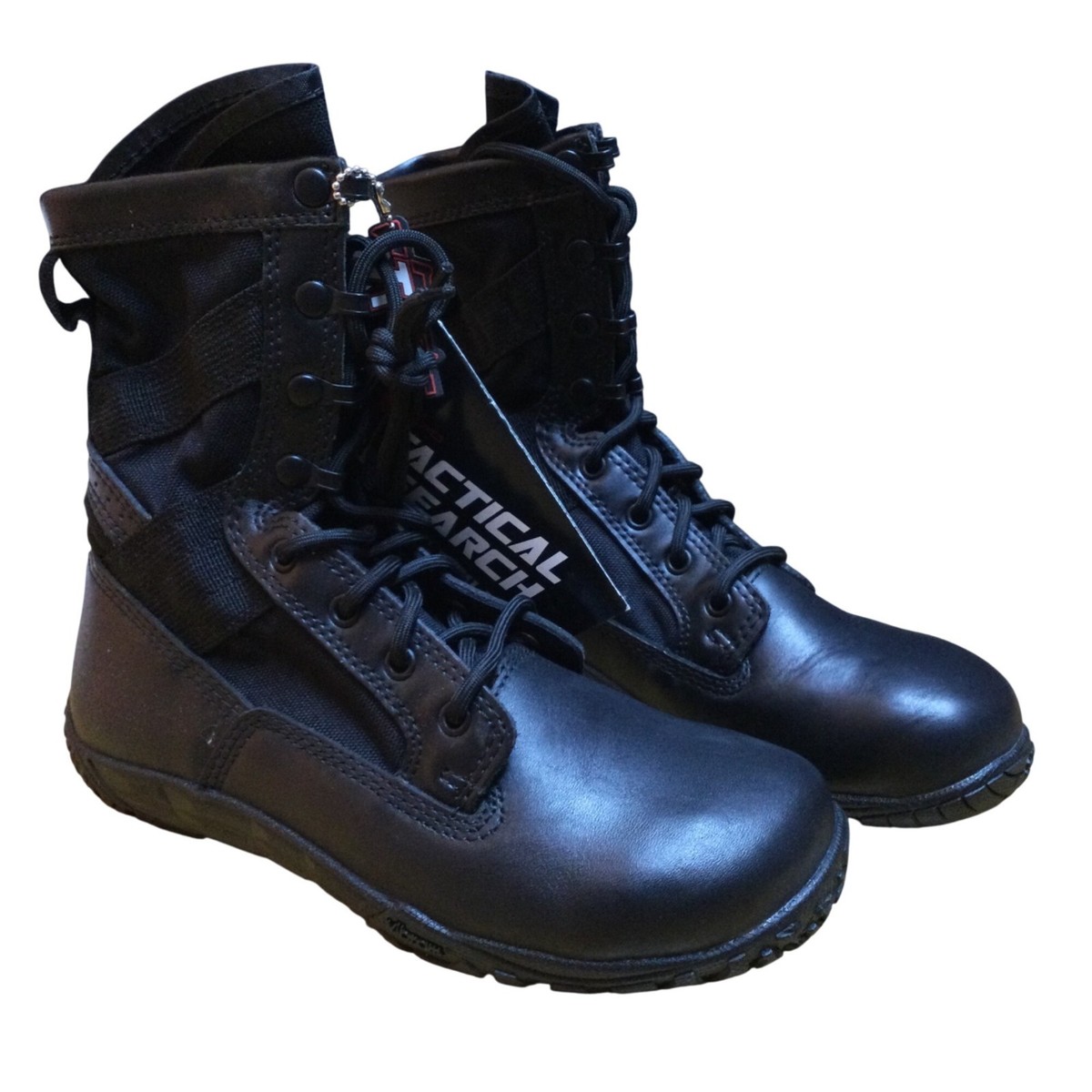 Mens Belleville Tactical Research Black Leather Mini Mil 