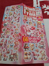 Stickerbogen aus Zeitschriften  66 herzliche ...