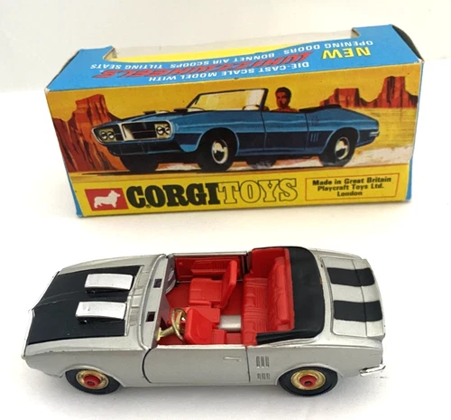 Corgi Toys Whizz Wheels #343 Pontiac Firebird Convertible Vintage No windshield