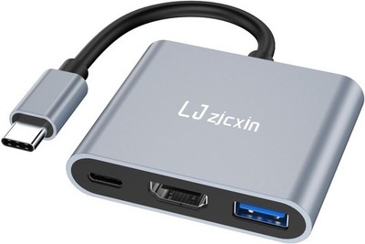 USB C to HDMI Adapter, 100W PD & USB 3.0 Port Multiport Digital AV Converter.
