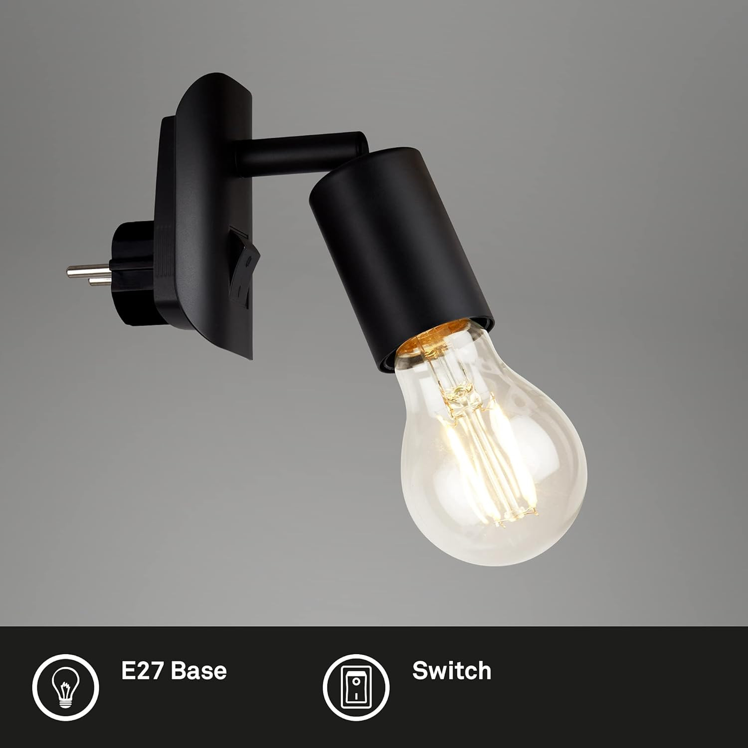 Luce da Presa a Muro Minimalista | Lampada Notturna E27 LED - 2