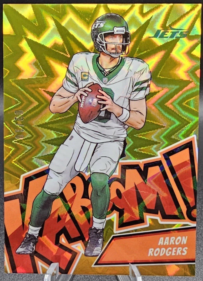 2024 Panini Absolute Aaron Rodgers Gold Kaboom /10 #35 Vertical
