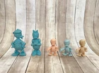 Vintage Marx Disney Television Playhouse figures Donald, Daisy and 3 Nephews