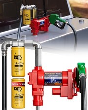 12V Transfer Pump 15 GPM Heavy Duty Fuel Filter Diesel Gasoline Kerosene