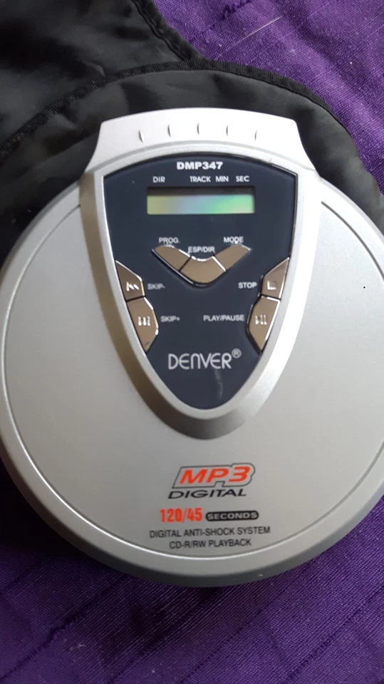 DENVER DMP 347 Discman MP3 Player Tragbarer CD Anti Shok Disc Top Funktionsfähig