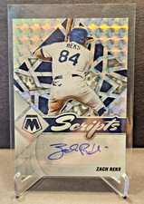 2022 Panini Mosaic  Scripts Zach Reks #SC-ZR Mosaic Prizm (AU, RC) Texas Rangers